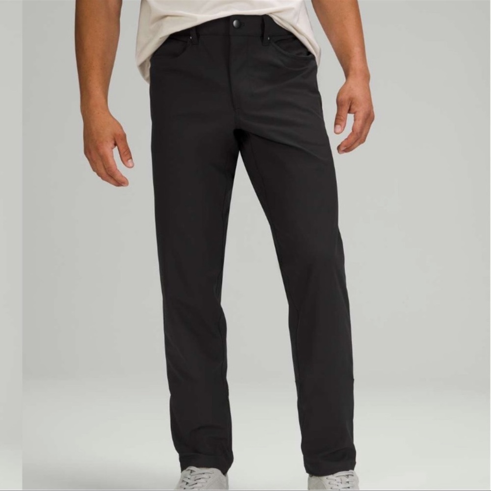 Lululemon Men’s black ABC Classic-Fit Pant 37" Warpstream size 36 35” inseam